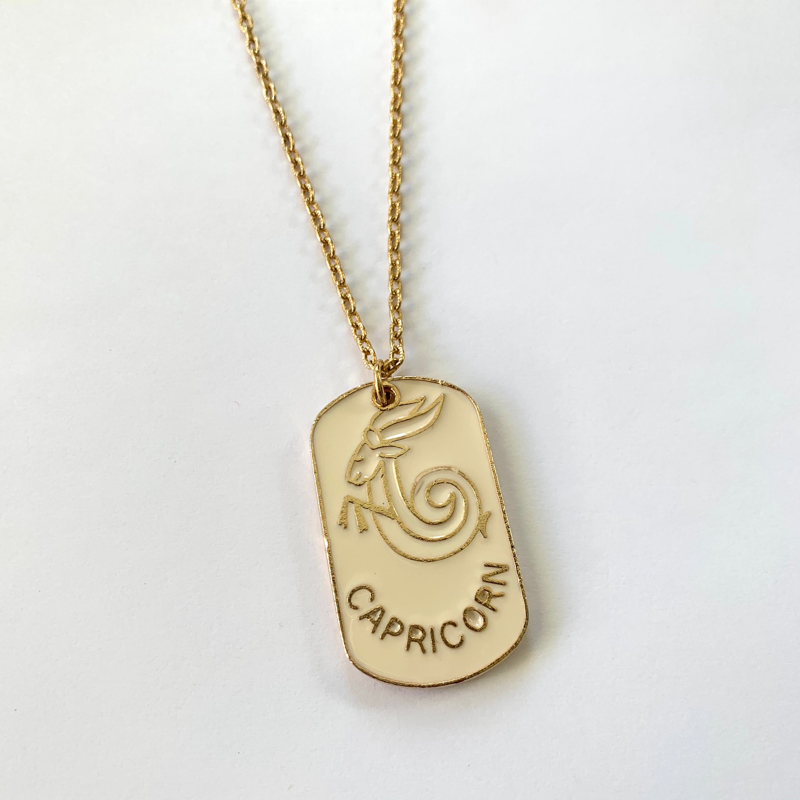 Vintage capricorn necklace sale