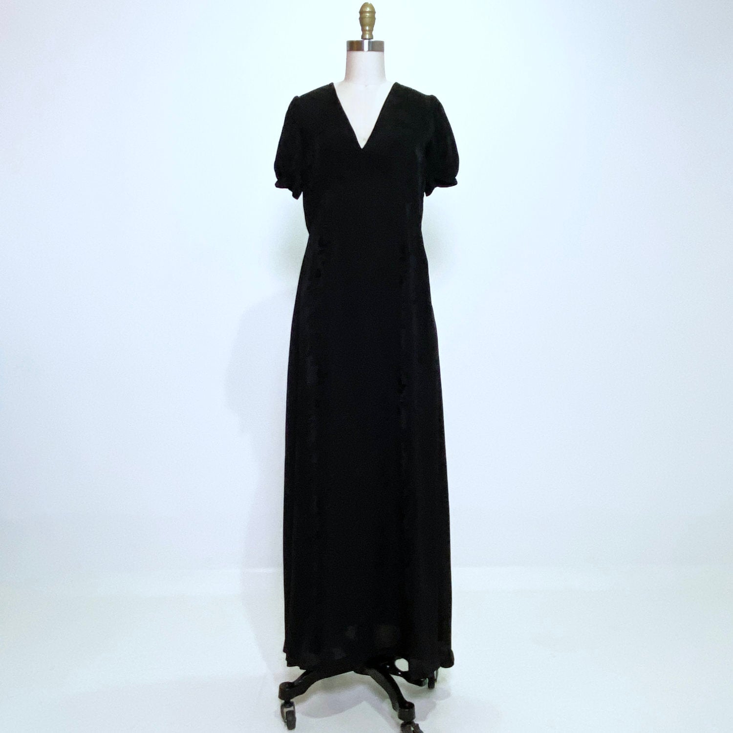 Black Brocade Dress | Donna's Dress Shop