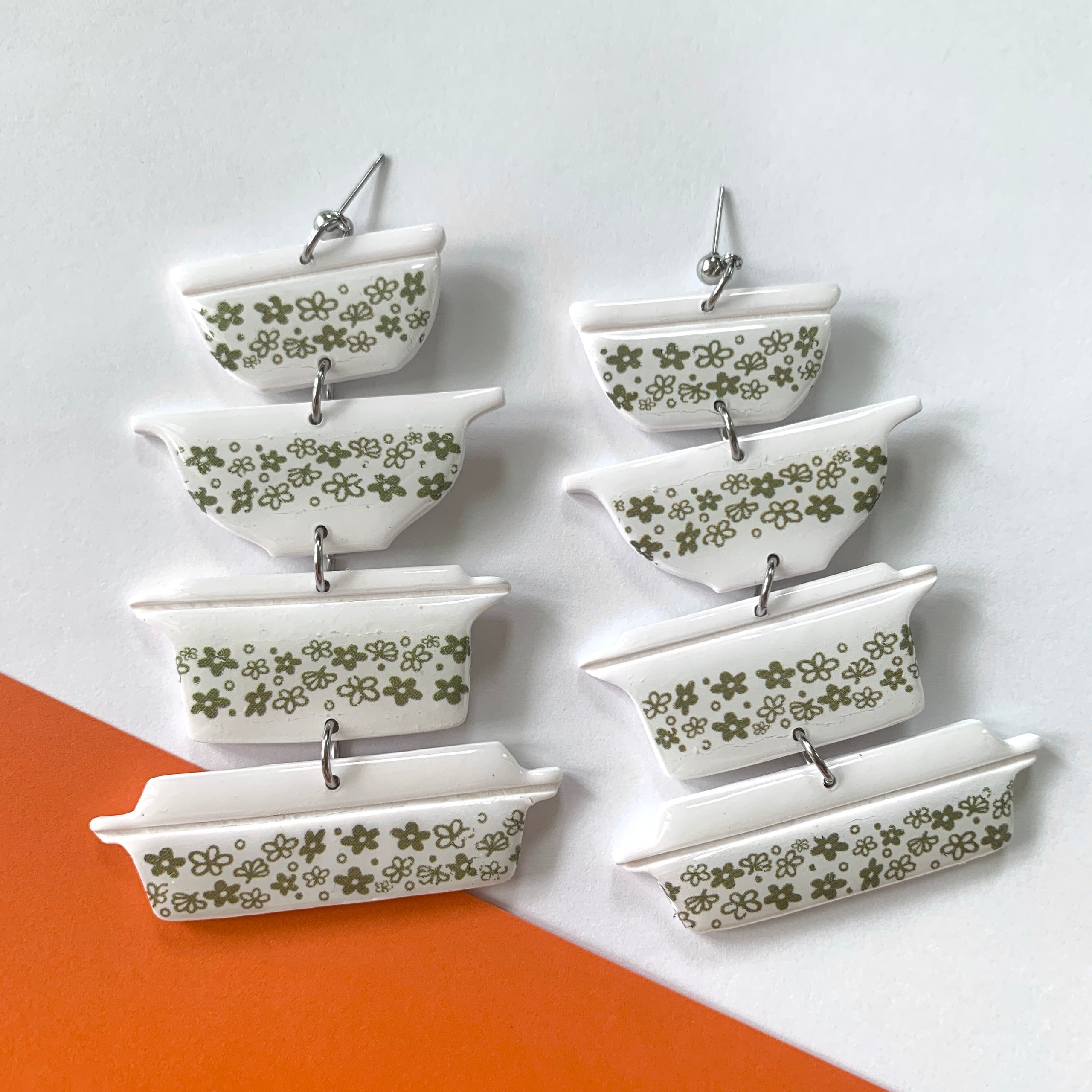 Pyrex earrings shop